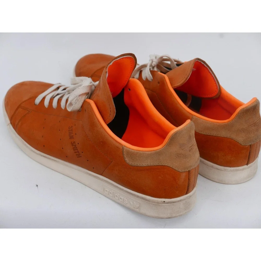 Adidas Stan Smith Shoes Orange Leather Tennis Sneakers Men's Size 16 BB0040